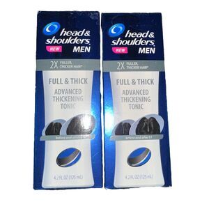 2 Ct Head & Shoulder's Men 4.2 Oz 2X Full & Thick Advanced Thickening Tonic